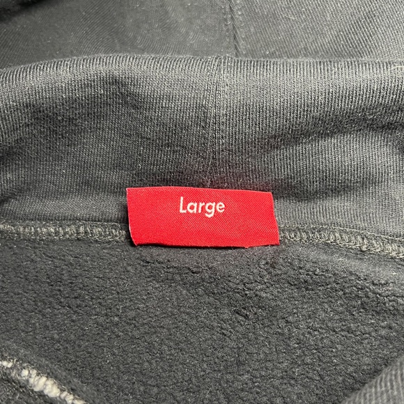 Supreme Cropped Logos Hooded Sweatshirt - Size Large - Picture 3 of 5